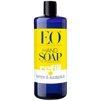 EO Products, Hand Soap, Refill, Lemon & Eucalyptus 32 fl oz (946 ml)