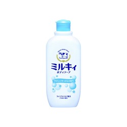 Жидкое мыло для тела COW  Milky гипоаллергенное аромат свежести с керамидами и молочными протеинами бутылка-дозатор 300 мл