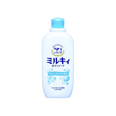Жидкое мыло для тела COW  Milky гипоаллергенное аромат свежести с керамидами и молочными протеинами бутылка-дозатор 300 мл