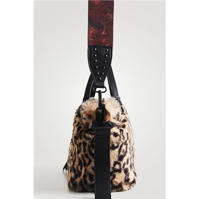 Bolso de mano pelo animal print