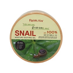 FarmStay Snail Moisture Soothing Gel Увлажняющий успокаивающий гель c муцином улитки 300мл