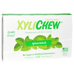 Xylichew Gum, С ксилитом березы, мята курчавая, 12 штук