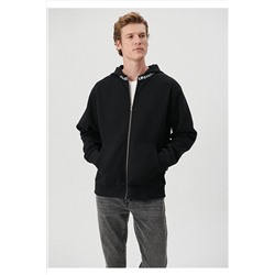 MaviFermuarlı Siyah Sweatshirt 0S10040-900