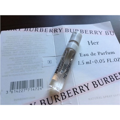 BURBERRY HER BURBERRY edp (w) 1.5ml пробник
