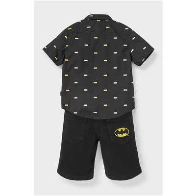 Batman - Set - Hemd, Kurzarmshirt und Shorts - 3 teilig