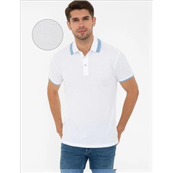 Beyaz Slim Fit Polo Yaka Tişört