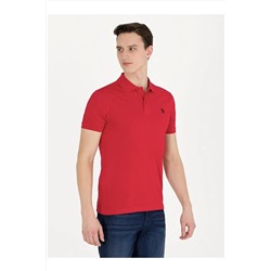 U.S. Polo Assn. Polo Yaka Cepsiz Kırmızı Erkek Basic T-shirt GTP04IY023