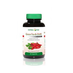 Капсулы Зеленого чая и перца Чили Herbal One 60 капсул / Herbal One Green Tea and Chilli Extract 60 capsules