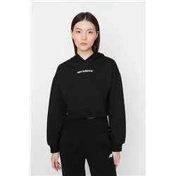 New Balance Kadın Siyah Spor Sweatshirt WTH053-BK