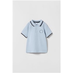 RIBBED POLO SHIRT WITH SLOGANS