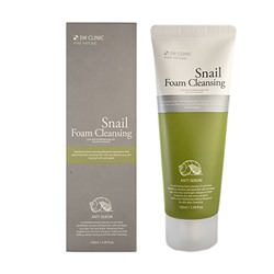 3W CLINIC Snail Foam Cleansing Пенка для умывания с улиточным муцином 100мл