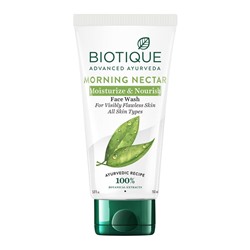 BIOTIQUE Morning Nectar Moisturizing Face Wash Увлажняющий и питательный гель для умывания с аюрведическими травами 50мл