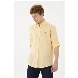 Erkek Sarı Uzun Kollu Gömlek