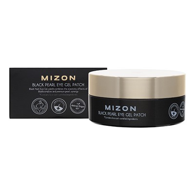 MIZON BLACK PEARL EYE GEL PATCH Патчи под глаза гидрогелевые с экстрактом черного жемчуга 60шт