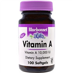 Bluebonnet Nutrition, Витамин A, 100 капсул