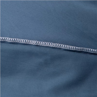 Комплект постельного белья Однотонный Сатин Премиум широкий кант на резинке OCPKR024