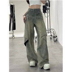 Американские джинсы с микро-расклешенными брюками в стиле ретро