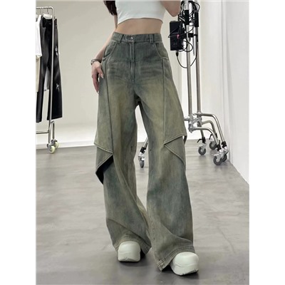 Американские джинсы с микро-расклешенными брюками в стиле ретро