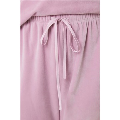 Pijama largo terciopelo soft touch rosa