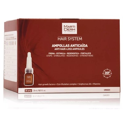 Martiderm Hair System 3GF Ампулы против выпадения волос 28 единиц