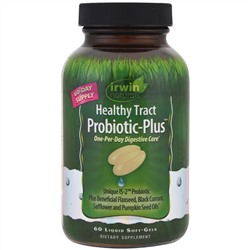 Irwin Naturals, Пробиотик для здоровья пищеварительного тракта Plus, 60 капсул с жидким содержимым