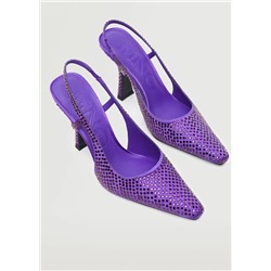 Zapato tacón brillos -  Mujer | MANGO OUTLET Melilla