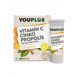 Youplus Vitamin C, Çinko & Propolis 20 Efervesan Tablet KDM529560