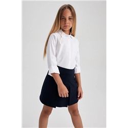 Defacto Kız Çocuk Beyaz Uzun Kollu Okul Gömleği K9023A623AU