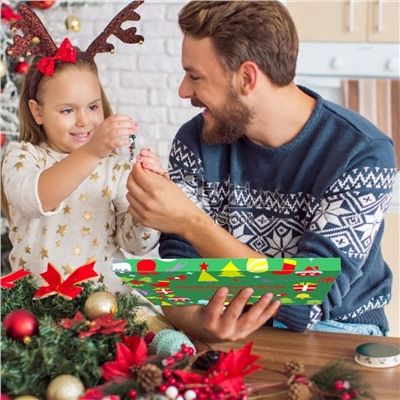 Mouttop Chirismas Countdown Advent Calendar 2019, Innovative DIY Chrismas Gifts for Kids, Girls ,Women Jewelry Accessories
