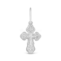 Крест из серебра родированный - 2,3 см