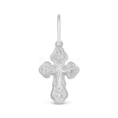 Крест из серебра родированный - 2,3 см