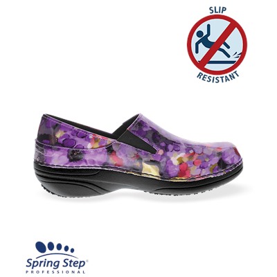 Spring Step Women's Professional Purple Multi Floral Ferrara Shoe