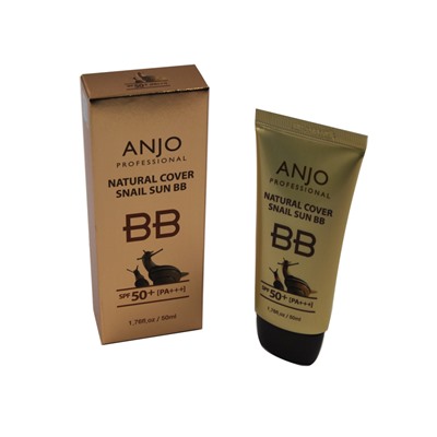 [ANJO PROFESSIONAL] BB-крем для лица УЛИТОЧНЫЙ МУЦИН Natural Cover Snail Sun BB SPF50+PA+++, 50 мл