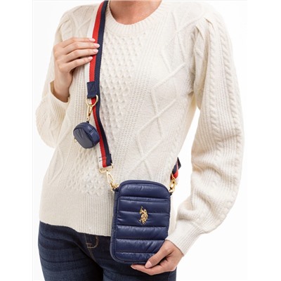 QUILTED PHONE CROSSBODY WITH ZIPPER POUCH