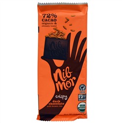 Nibmor, Dark Chocolate, with Brown Rice, Crispy, 2.0 oz (58 g)