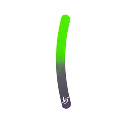 [LEI] Пилка для ногтей шлифовочная БУМЕРАНГ деревянная основа зеленая, 1 шт