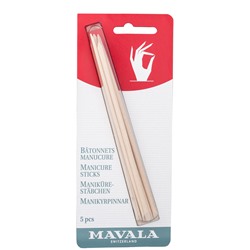 [MAVALA] Палочки для маникюра деревянные на блистере Mavala Manicure Sticks, 5 шт.