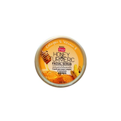Фруктовый скраб для лица Banna Мёд и куркума 100 грамм/ Banna facial scrub Honey & Turmeric 100 gr