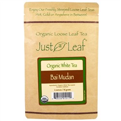 Just a Leaf Organic Tea, Loose Leaf, White Tea, Bai Mudan, 2 oz (56 g)