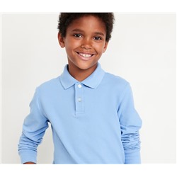 School Uniform Long-Sleeve Polo Shirt for Boys