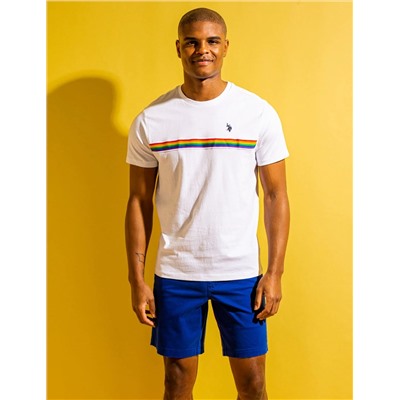 PRIDE TRICOT CHEST STRIPE JERSEY T-SHIRT