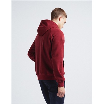 Hooded Sweatshirt, Men, Dark Red