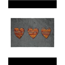 GMD Living  Fußmatte HAMBURG "drei Herzen" in Farbe grau