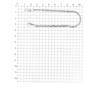 Браслет из серебра родированный-Якорный 20 см