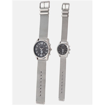 HIS AND HERS MESH STRAP WATCH SET