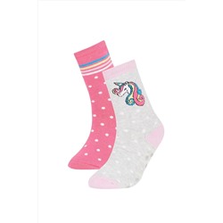 Defacto Kız Çocuk 2'li Pamuklu Havlu Çorap Y5028A6NS