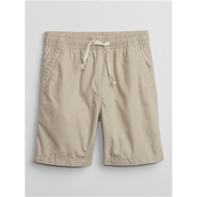 Kids Poplin Pull-On Shorts with Washwell