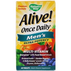Nature's Way, Alive! Раз в день, мультивитамины для мужчин, 60 таблеток