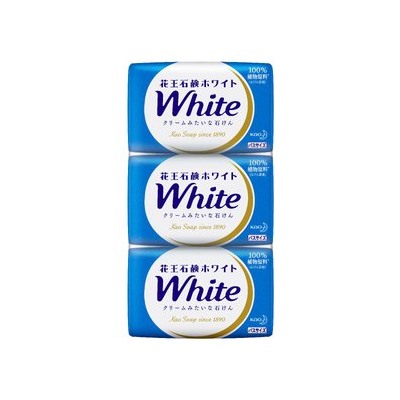 KAO Мыло для рук твердое PureWhip аромат белых цветов кусковое упаковка 3 шт. по 130 гр.
