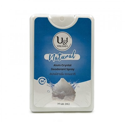 U&amp;I Alum Crystal Deodorant Spray Natural  Дезодорант спрей кристаллический натуральный 20мл